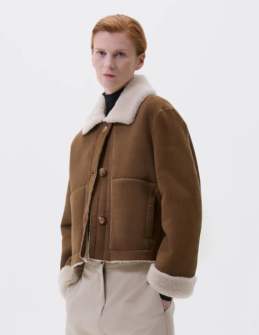 SHEARLING CROPPED JACKET