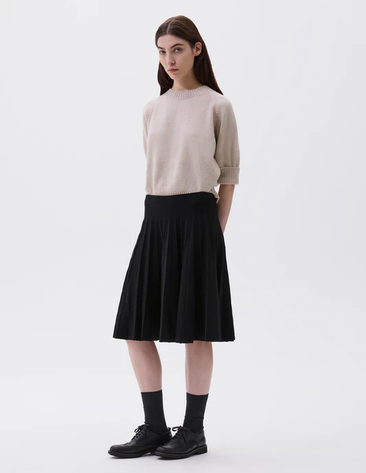 KNITTED PLEAT SKIRT